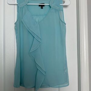 NWOT Mexx Light Blue Ruffle Sleeveless Blouse In size XS or size 32